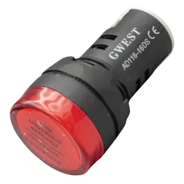 Gwest 22-110V-K 22mm Kırmızı Ledli Sinyal Lambası 110V