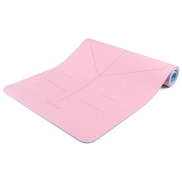 Gymo UltraGrip Hizalamalı 6mm TPE Yoga Matı Pilates Minderi Pembe