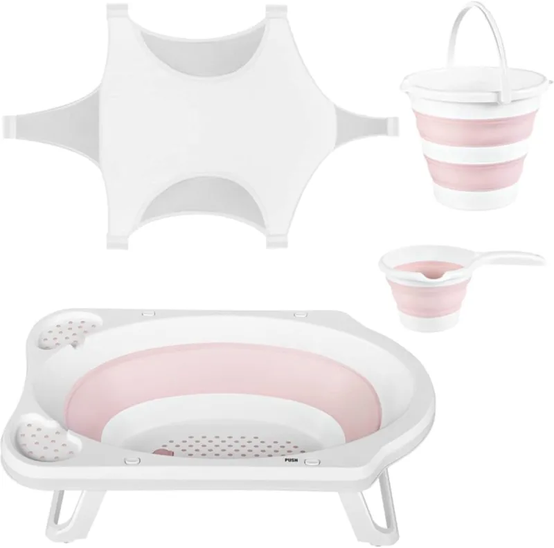 HOBBY LİFE Ahir Ticaret Katlanır Bebek Yıkama Banyo Seti 4 Parça