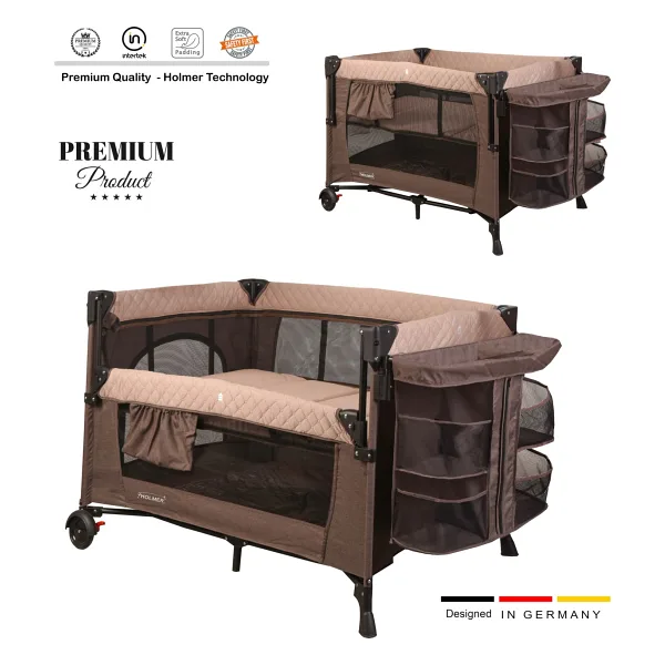 Holmer Coolstyle (Anne Yanı/Park Yatak) Multi Pro Oyun Parkı/Anne Yanı/Beşik Gri