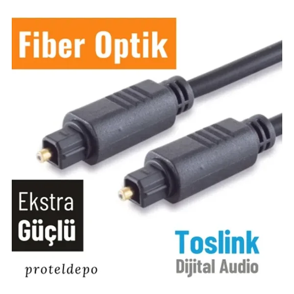 Irenis Fiber Optik Kablo Toslink Optik Ses Kablosu Ekstra Kalın 5 M