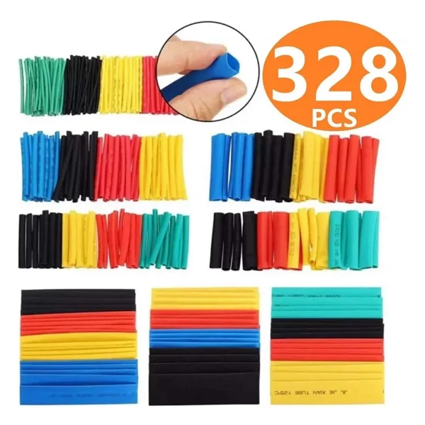 Isı İle Daralan Shrink Boru Makaron Kablo Yalıtım Set 328 Parça