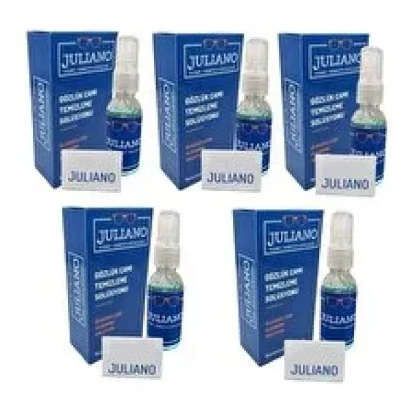 JULIANO 5 Adet Mikrofiber Gözlük Temizleme Bezi Ve Antistatik Sprey Set