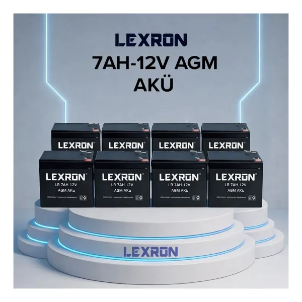 Lexron 7AH 12V Agm Akü 8 Adet