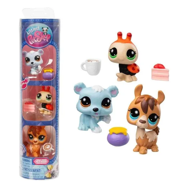 Littlest Pet Shop Minişler 3'lü Figür Seti S4 - 257258259 Uğur Böceği-Lama-Kutup Ayısı - Renkli