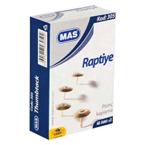 Mas 305 Sarı Pirinç Kaplı Raptiye