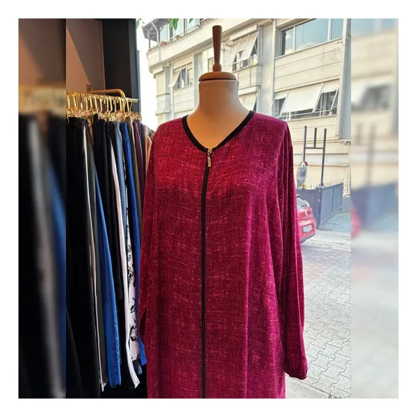 Mervis Butik Pamuk Viskon Fermuarlı Model Namaz Elbisesi