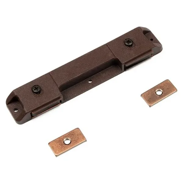 Mıknatıslı Plastik Mobilya Kapak Kilidi 110x23x14mm - Kahverengi