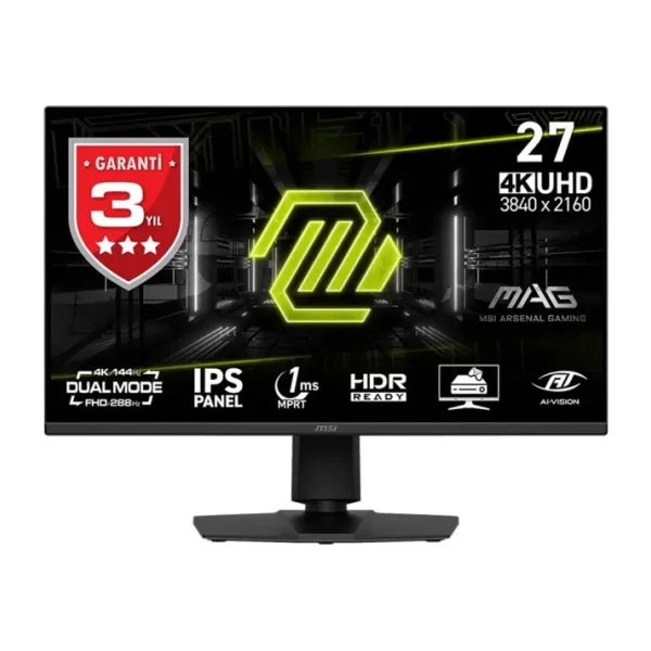 MSI MAG 275UPD E14 27" 1 ms 4K 144 Hz - Full HD 288 Hz Pivot IPS Oyuncu Monitörü