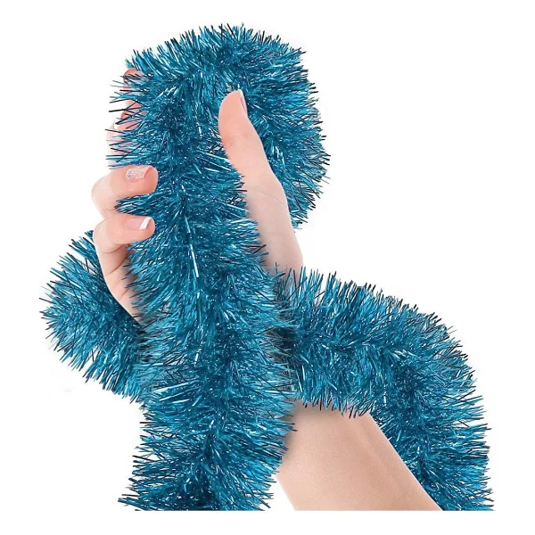 Parti İçin Sim Süs 2 Metre Uzunluk 6 cm Genişlik Açık Mavi Renk İthal