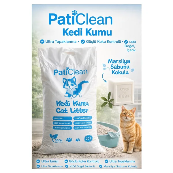 Pati Clean 20 lt Bentonit Kedi Kumu