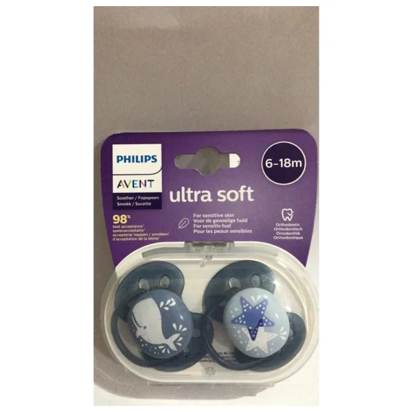 Philips Avent Ultra Soft Emzik 6-18 Ay Erkek Yeni