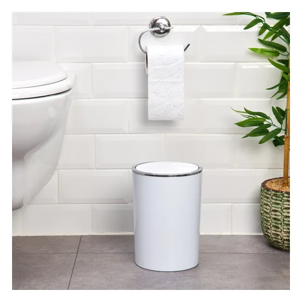 Primanova Lenox 6 lt Beyaz Banyo Çöp Kovası