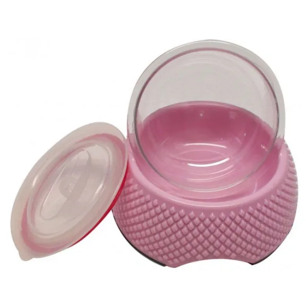 Saklama Kaplı Kedi Köpek Mama Kabı 19 Cm Pembe