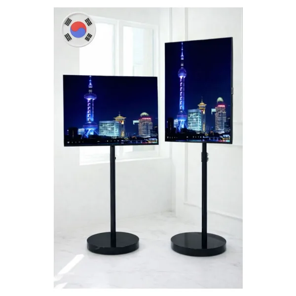 SANSKORE MAVEL STANDMI Taşınabilir yükseklik, açısı ayarlanabilir Ayaklı TV Fuar Monitor Çelik Standı SİYAH