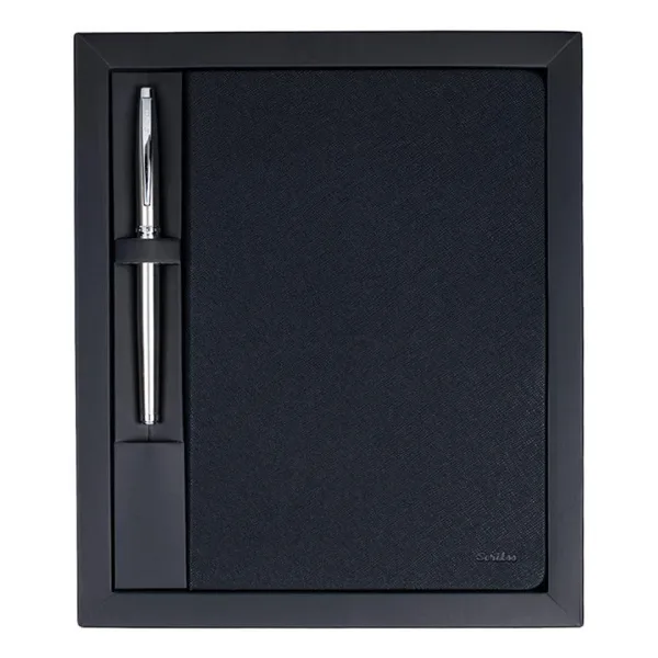 Scrikss Sd300-1 Chester Premium Defter A5 Siyah + 800M Krom Roller