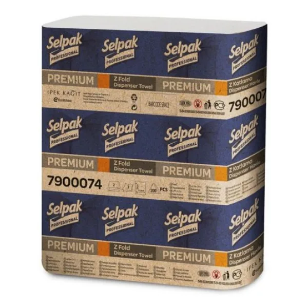Selpak Professional Premium Z Katlı 200 Yaprak 20 Adet Dispenser Havlu