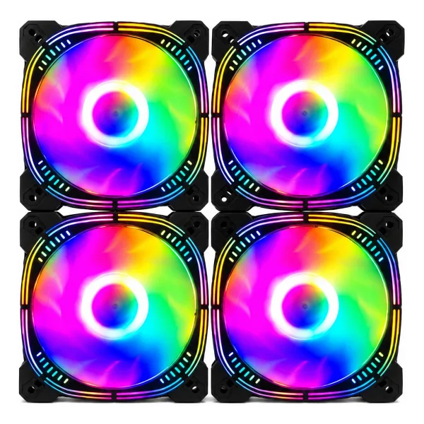 Strong 12CM Kasa fanı 4'lü Set RGB Kasa Fanı