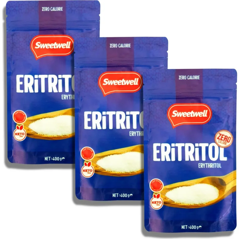 Sweetwell Sıfır Kalori Eritritol Toz Tatlandırıcı 3 x 400 gr