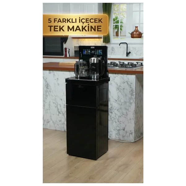 Tea Or Coffee 5 farklı İçecek Tek Makinede! Çay, Türk Kahvesi, FiltreKahve, Soğuk Su ve Sıcak Su - Akıllı Su Sebili - Çay Kahve Makinesi
