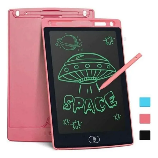 TeknoClass Dijital Kalemli Çizim Yazı Tahtası Not Yazma Eğitim Tableti Writing Tablet 8,5 Inç Pembe
