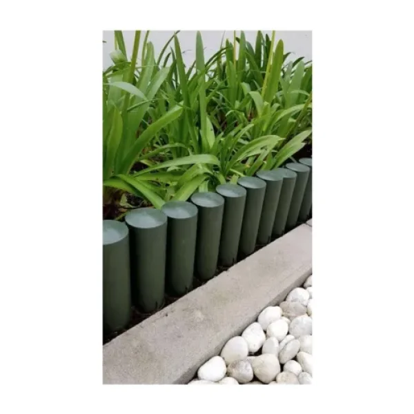 Trend Bahçe Plastik Çim Bordürü 2.3 Metre Çim Ayırıcı Yeşil