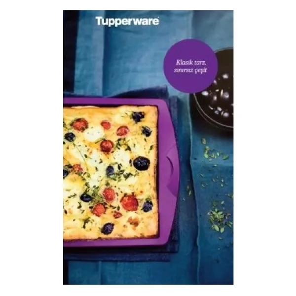 Tupperware Mor Silikon Pişirme Kabı Dikdörtgen Özel Seri