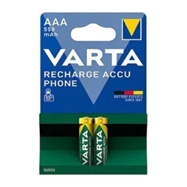 Varta 58397 550 mAh 2'li Şarjlı AAA İnce Kalem Pil