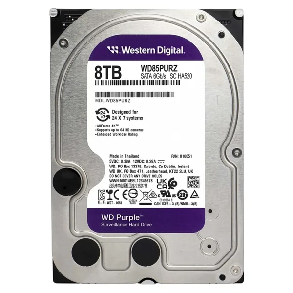 Western Digital Purple WD85PURZ SATA 3.0 5460 RPM 3.5" 8 TB Harddisk