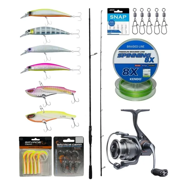 Yek Outdoor Pro Spin Seti Okuma Hakai Super Light Spin 8'11'' 271Cm 10-40Gr 2 Parça Olta Kamışı&Savage Gear Fazor 4000 Olta Makinesi