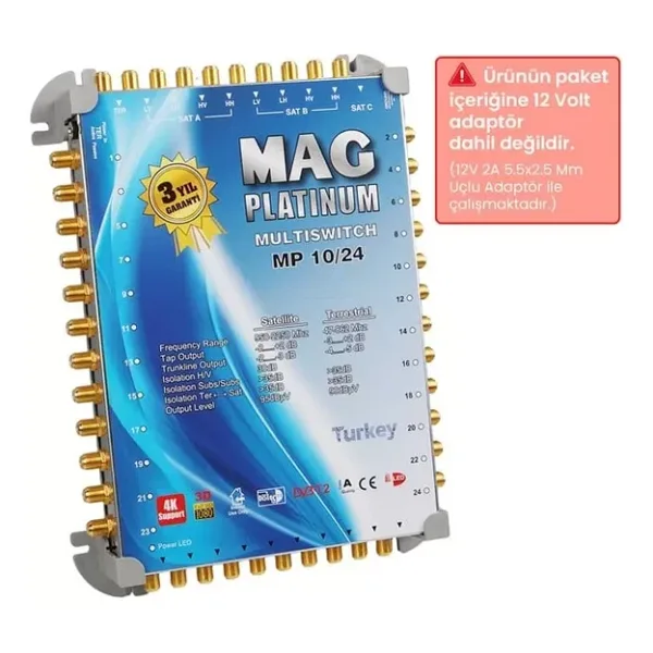 10x24 Sonlu/Kaskatlı Swıtchlı Uydu Santrali Mag Platınum