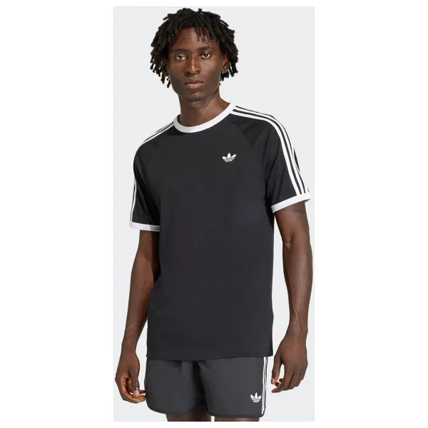 Adidas Originals 3 Stripes KE3538 Siyah Kısa Kollu Bisiklet Yaka Erkek Tişört