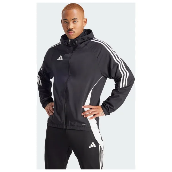 Adidas Tiro 24 Windbreaker IM8806 Kapüşonlu Siyah Erkek Rüzgarlık