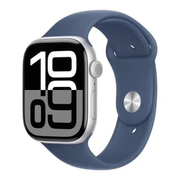 Apple Watch Series 10 GPS 42mm Gümüş Rengi Alüminyum Kasa ve Kot Rengi Spor Kordon Akıllı Saat