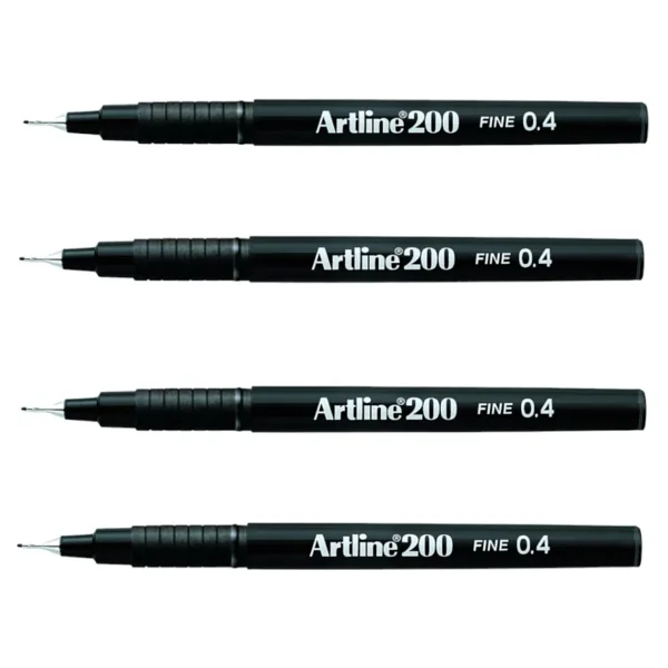 Artline 200 Fineliner 0.4 mm 4'lü İnce Uçlu Keçeli Kalem