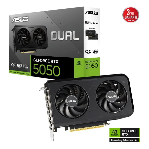 ASUS DUAL-RTX5050-O8G RTX5050 8GB DDR7 128Bit 3xDP/1xHDMI