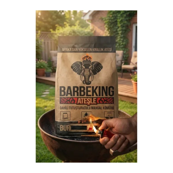 Barbeking Ateşle 1,5 kg Mangal Kömürü (Yırt, Yak, Pişir)