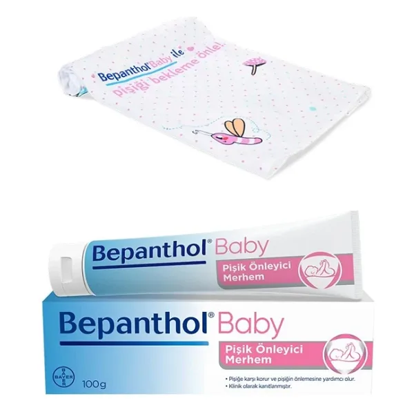 Bepanthol Baby Pişik Önleyici Merhem 100gr + Müslin Bebek Örtüsü