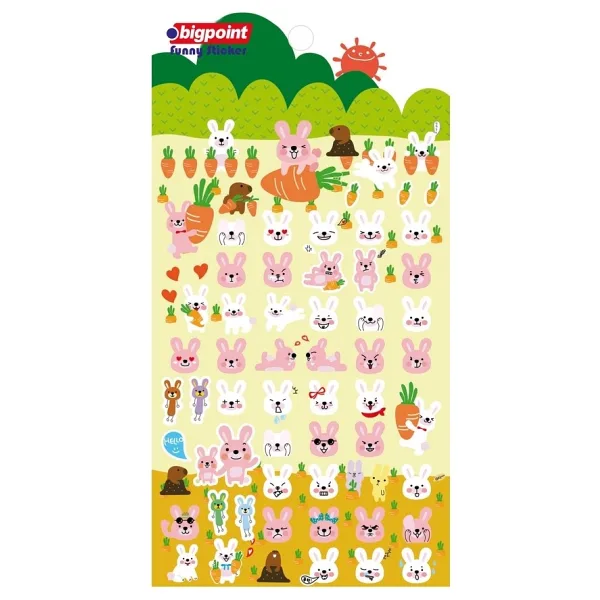 Bigpoint Sticker Sevimli Tavşanlar 15'li Paket