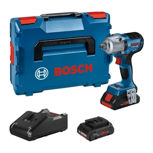 Bosch GDS 18V-450 PC Çift Akülü 4 Ah Darbeli Somun Sıkma Makinesi