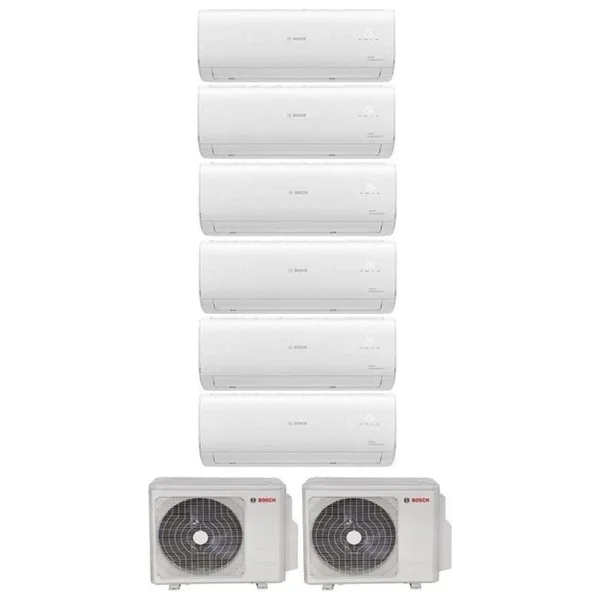 Bosch Multi Split İnverter Klima 54000 Btu Dış (36+18) + 6 İç Ünite 12000 + 12000 + 12000 + 12000 + 12000 + 12000 Btu