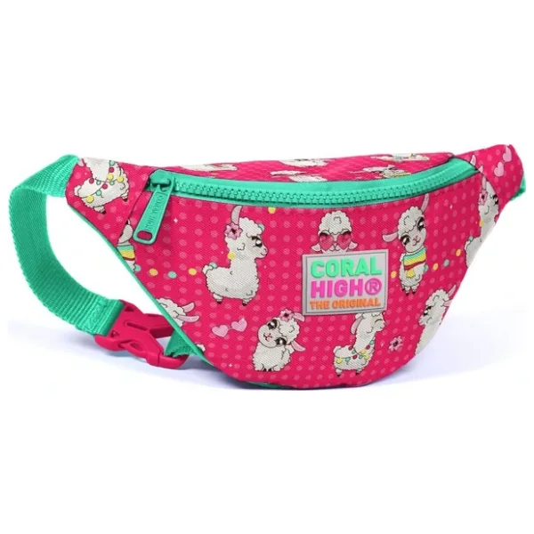 Coral High Kids Neon Mercan Alpaka Desenli Bel Çantası 22564