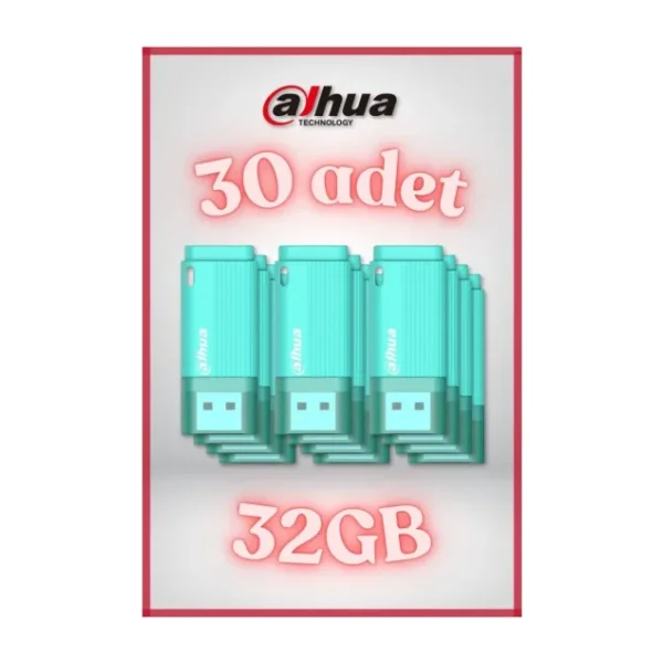 DAHUA 30 Adet 32GB Kapaklı USB Flash Bellek U126 Yeşil