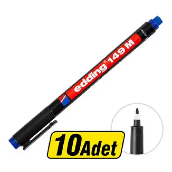 Edding 149M 10'lu Paket Siyah Asetat Kalemi