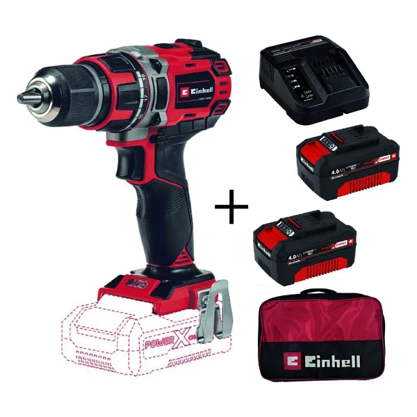 Einhell TE-CD 18/50 Li BL Çift Akülü 4 Ah Darbesiz Matkap