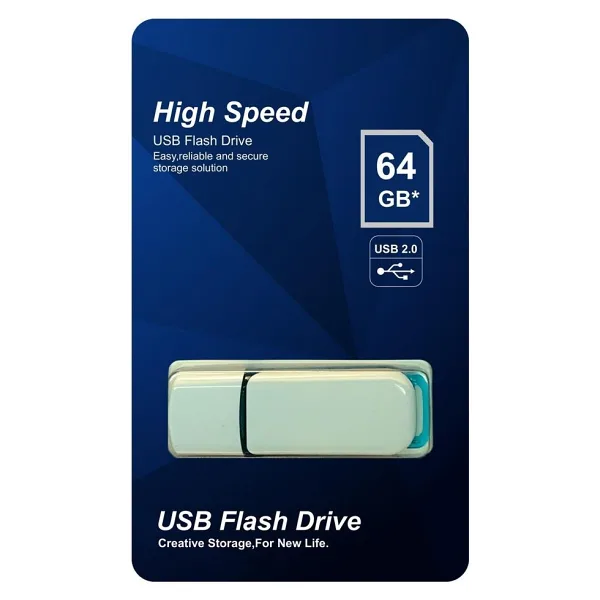 ELBA Flash Bellek 64 Gb Plastik Beyaz-Mavi 2.0 Usb