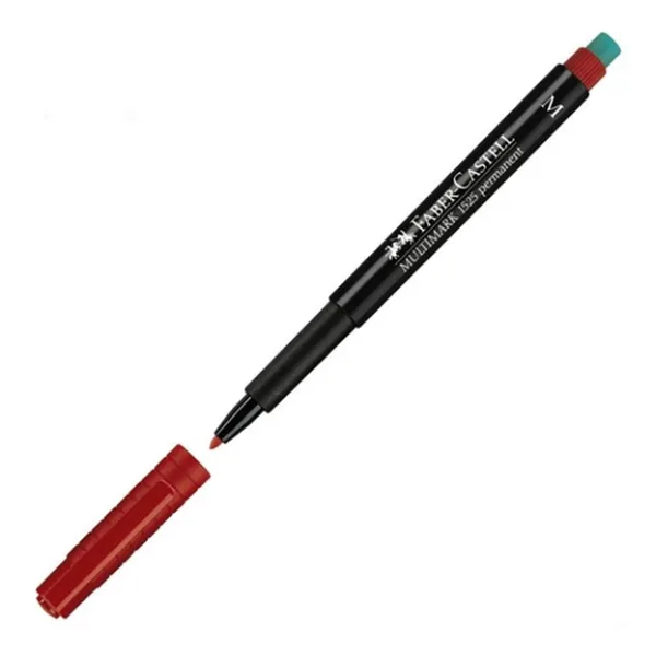 Faber-Castell Asetat Kalemi Permanent M Seri Kırmızı 15 25 21