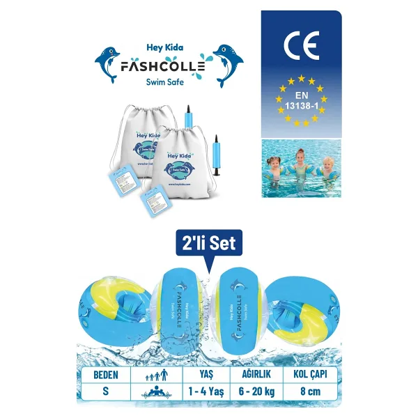 Fashcolle 1-4 Yaş 22x8 cm Bebek Deniz Kolluğu 2 Adet