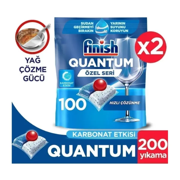 Finish Quantum Bulaşık Makinesi Tableti 100'lü 2 Adet