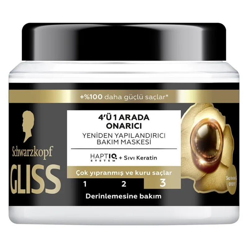 Gliss Ultimate Repair 4'ü 1 Arada Onarıcı & Yeniden Yapılandırıcı Saç Maskesi 400 ml